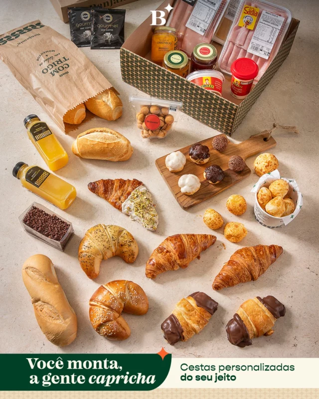 Crie a sua cesta perfeita com nossa variedade de pães, croissant e doces especiais. Ideal para presentear  ou curtir um momento mais gostoso.

Escolha seus produtos e deixa que a gente monta com carinho. ✨

#benjaminpadaria #benjapadaria #padariasp #saopaulo