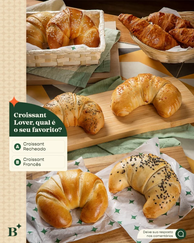 Hoje queremos saber, qual é a sua combinação perfeita?

Comente 🥐🧀 se você é do time de croissants recheados ou 🥐 se prefere o clássico francês! 

Combine com café, suco ou shake pra um momento mais especial.

#benjaminpadaria #benjapadaria #padariasp #saopaulo #ifood #cafedamanha #brunch #croissant