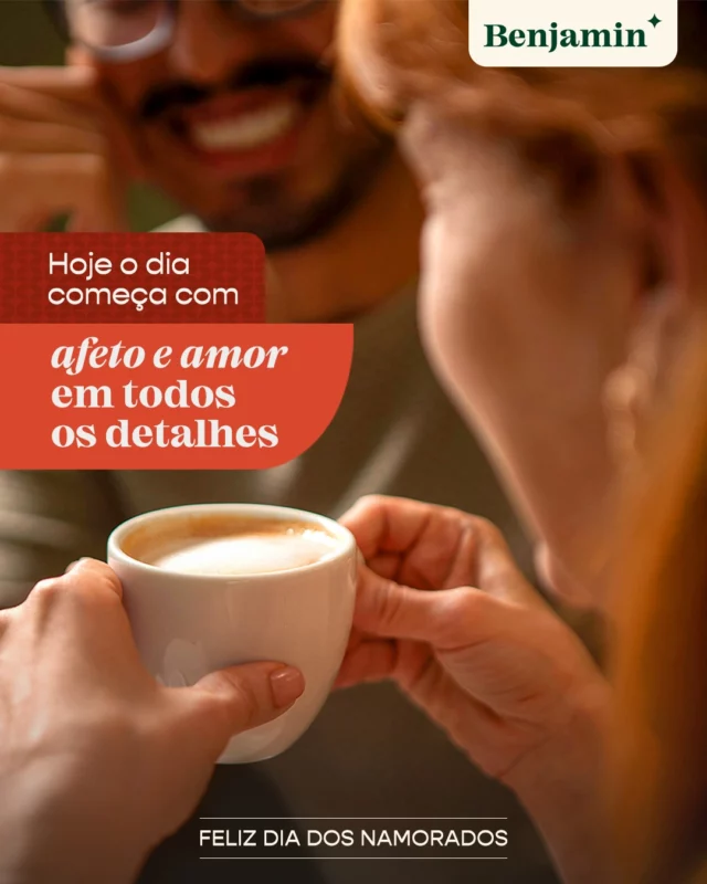 Hoje é dia de celebrar o amor de todos os jeitos, e o jeito da Benjamin é com gestos simples, olhares sinceros e um café da manhã que aquece o coração. 

Feliz Dia dos Namorados! 💚

#Benjamin #DiadosNamorados