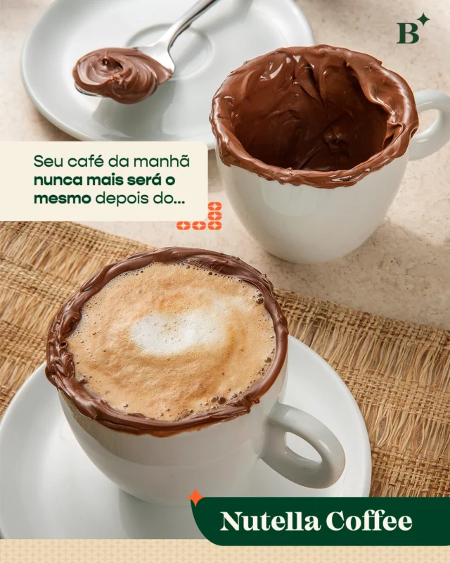 Hora do aconchego com café e... chocolate! 

Apresentamos nosso Nutella Coffee: café cremoso envolto em Nutella, com aquela borda generosa que derrete na boca.

Imagine começar ou renovar o dia com um toque Benjamin? Experimente essa delícia!

#Benjamin #PadariaSP #NutellaCoffe