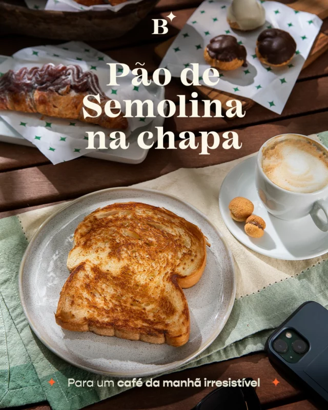 Sabe aquele sabor que não precisa de nada além dele mesmo? 🤍

Nosso pão de semolina na chapa é assim. Perfeito para acompanhar o café da manhã ou a pausa da tarde.

Vem sentir o sabor do clássico do jeito Benjamin. ✨

#Benjamin #PadariaSP #PãoNaChapa #Semolina