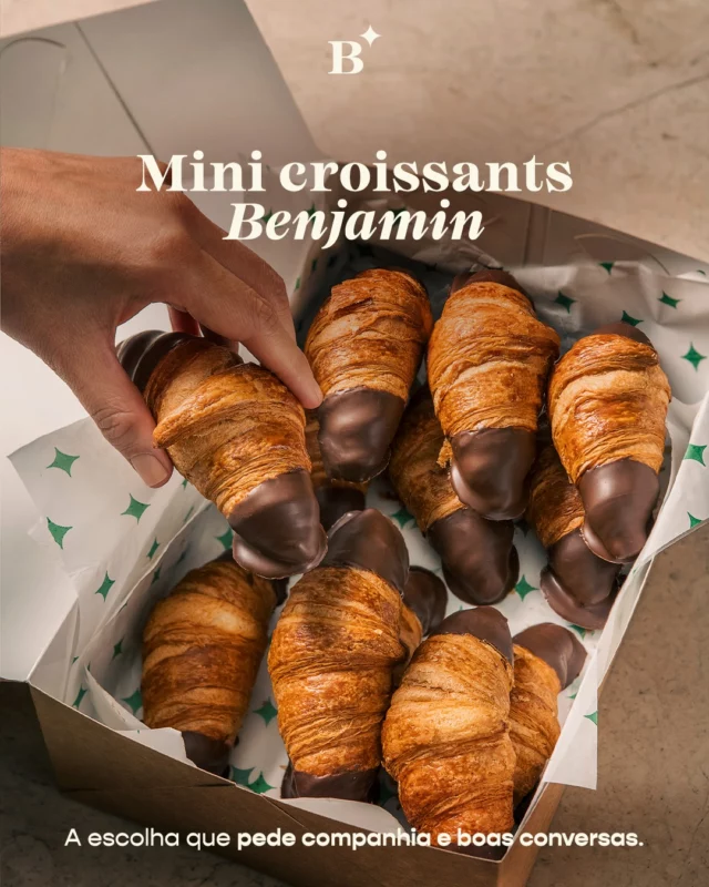 Compartilhar nunca foi tão gostoso! 🥐✨

Agora você pode escolher nossas caixas com 6 ou 12 mini croissants artesanais. 

Leves, crocantes e irresistíveis, eles são ideais para o café da manhã, brunch ou simplesmente para dividir com quem faz seus momentos serem especiais. 

Disponíveis em nossas padarias e também no iFood.

#Benjamin #PadariaSP #Croissant #NoBox #Brunch #CaféDaManhã