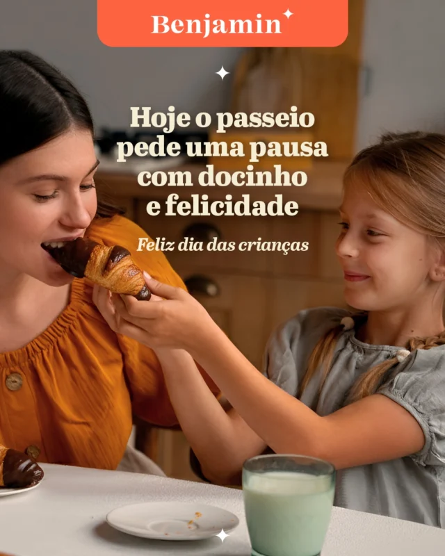 Brincadeiras, passeios, risadas… e aquela pausa especial que não pode faltar. 💫

Neste Dia das Crianças, celebre a alegria da infância com os docinhos que fazem qualquer momento mais especial: mini croissants, carolinas, brigadeiros, tortinhas e surpresas que combinam com o sorriso deles.

Um dia das crianças mais especial para todos 💚

#Benjamin #DiaDasCrianças #MiniCroissant