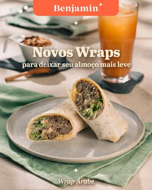 Saborosos e feitos na hora. 🌯 Os novos wraps são exclusivos do iFood e a escolha certa para quem busca um almoço rápido e cheio de sabor.

Aqui tem as opções certas para deixar sua pausa mais completa e seu momento mais leve.

Já experimentou os novos sabores?

#Benjamin #Wraps #WrapBenjamin #PadariaSP