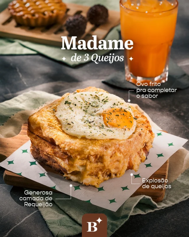 Tudo o que importa está nas camadas: ovo frito, requeijão e uma explosão de queijos que derrete a cada mordida. 😋🧀

O Madame de 3 Queijos é daquelas escolhas que conquistam no primeiro pedaço: cremoso, intenso e finalizado com ainda mais requeijão, queijo prato e parmesão salpicado.

Vem provar aqui na Benjamin ou peça para saborear essa delícia em casa.

#Benjamin #PadariaSP #Madame #TresQueijos #CafeDaManha #ComfortFood