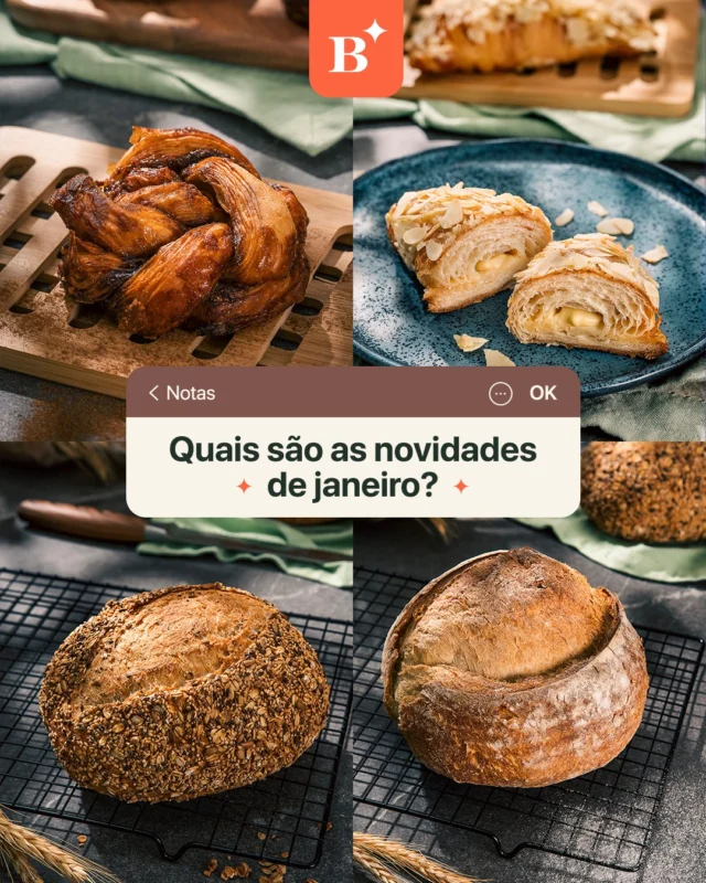 Você já sabe: todo mês tem novidades saindo do forno. 

São novos sabores que chegam para renovar a rotina, acompanhar o café e transformar a pausa em um momento especial. 

Confira as novidades no carrossel, passe na Benjamin e descubra o que é novidade neste mês.

#Benjamin #PadariaSP #Novidades