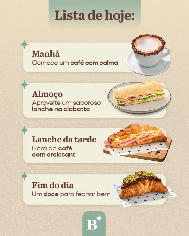 A Benjamin sabe que cabe em todas as horas do seu dia. 

Do primeiro café da manhã aquela pausa no meio da tarde, sempre existe um momento que combina com sabor, aconchego e uma boa escolha.

Cada hora tem um ritmo, e a Benjamin acompanha todos eles.

#Benjamin #PadariaSP #Croissant #Lanche #Sobremesa