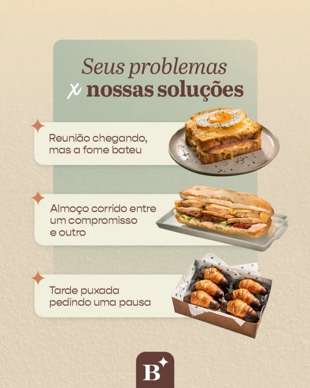 Qual é a sua solução para um dia corrido? 

Porque no meio de um dia longo, sempre tem um momento que pede pausa. A nossa vem sempre acompanhada de um lanche delicioso e um doce para fechar.

Passa na Benjamin e resolva do seu jeito. 🤎

#BenjaminAPadaria #PadariaSP #CroqueBenjamin #Ciabatta