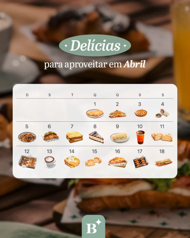 Abril chegou com motivos de sobra pra adicionar a Benjamin no calendário.

Um croissant crocante ajuda a começar bem o dia, o croque resolve seu almoço e o doce fecha a pausa da tarde com muito sabor.

Tem um mês inteiro para viver momentos especiais.

Já salva pra ir voltando quando bater a vontade 🤎

#BenjaminAPadaria #MomentoBenjamin #Croissant #Croque #Ciabatta