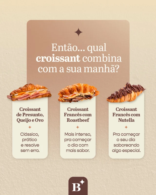 Sempre tem uma opção de croissant que encaixa no seu momento.

Porque nenhuma manhã é igual à outra. Às vezes é só uma pausa rápida, outras pedem um pouco mais de calma pra desacelerar.

O importante é começar bem.

#BenjaminAPadaria #PadariaSP #Croissant
