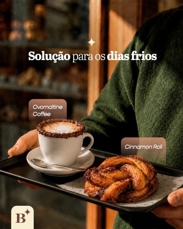 Pode não parecer, mas essa dupla é capaz de salvar vidas.

Cinnamon Roll + Ovomaltine Coffee é aquele combo quentinho que faz o frio virar motivo para aproveitar uma delícia na Benjamin.

Experimente em uma das unidades ou peça no iFood!

#BenjaminAPadaria #PadariaSP #CinnamonRoll #Macchiato #Café #Pausa