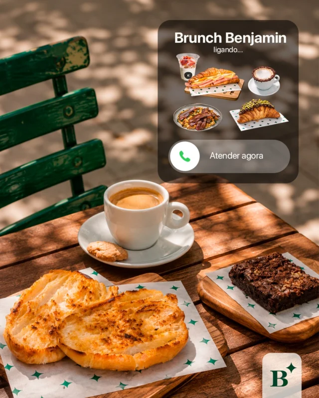 Tem ligação que a gente atende na primeira chamada. 

Principalmente quando vem acompanhada de tudo o que um bom começo de dia merece. 💚

#BenjaminAPadaria #PadariaSP #BrunchSP #Cafe #Brownie