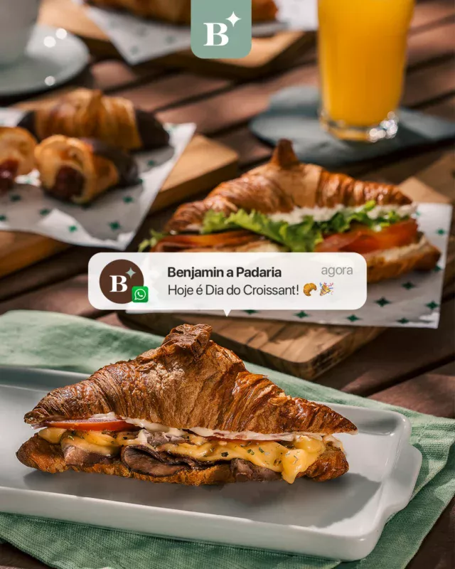 Dia 30 de janeiro é comemorado o dia dessa delícia. 

Por aqui, o Croissant aparece em várias versões: recheado, mini, doce, salgado e do jeito que combina com cada momento do dia.

Uma boa desculpa pra provar, escolher o seu e se surpreender com a variedade.

#Benjamin #MiniCroissant #Croissant #PadariaSP