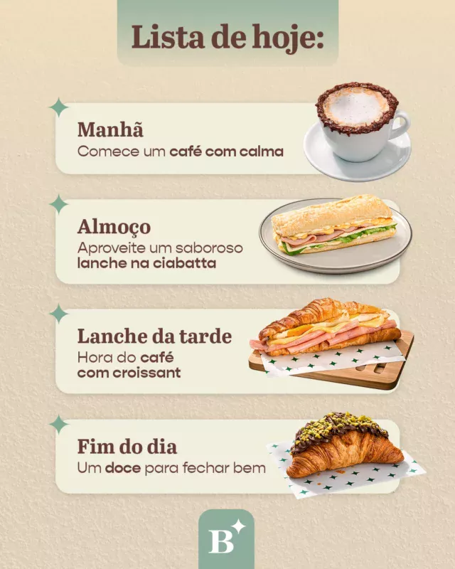 A Benjamin sabe que cabe em todas as horas do seu dia. 

Do primeiro café da manhã aquela pausa no meio da tarde, sempre existe um momento que combina com sabor, aconchego e uma boa escolha.

Cada hora tem um ritmo, e a Benjamin acompanha todos eles.

#Benjamin #PadariaSP #Croissant #Lanche #Sobremesa
